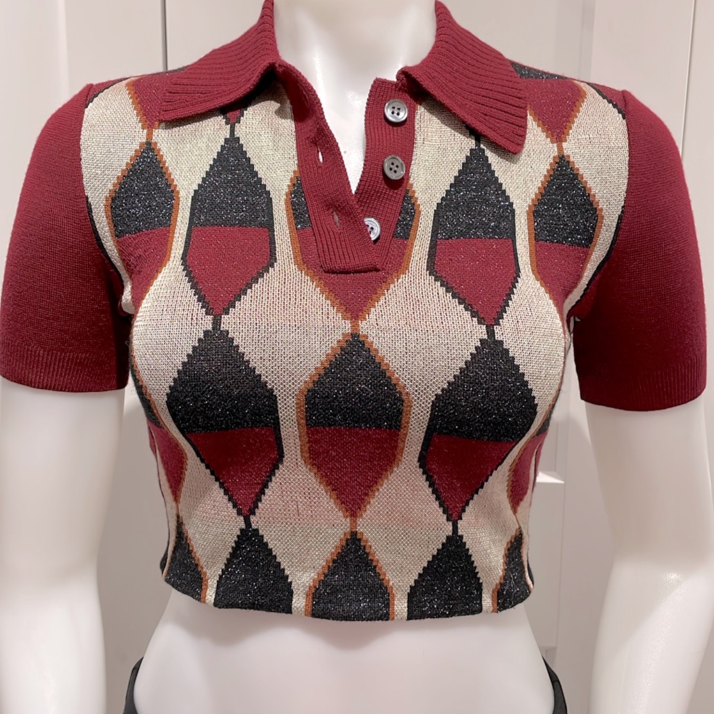 Riverdale, Screen Worn- Coach Diamond Jacquard Polo Size Xs